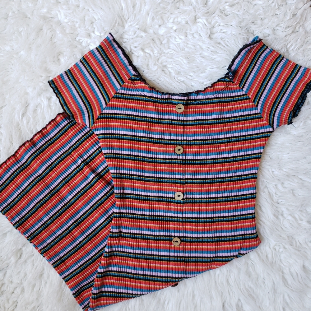 SALE Multicolor off shoulder bodycon dress M